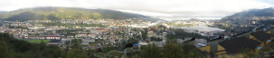 Panorama of Bergen seen from the Hostel 